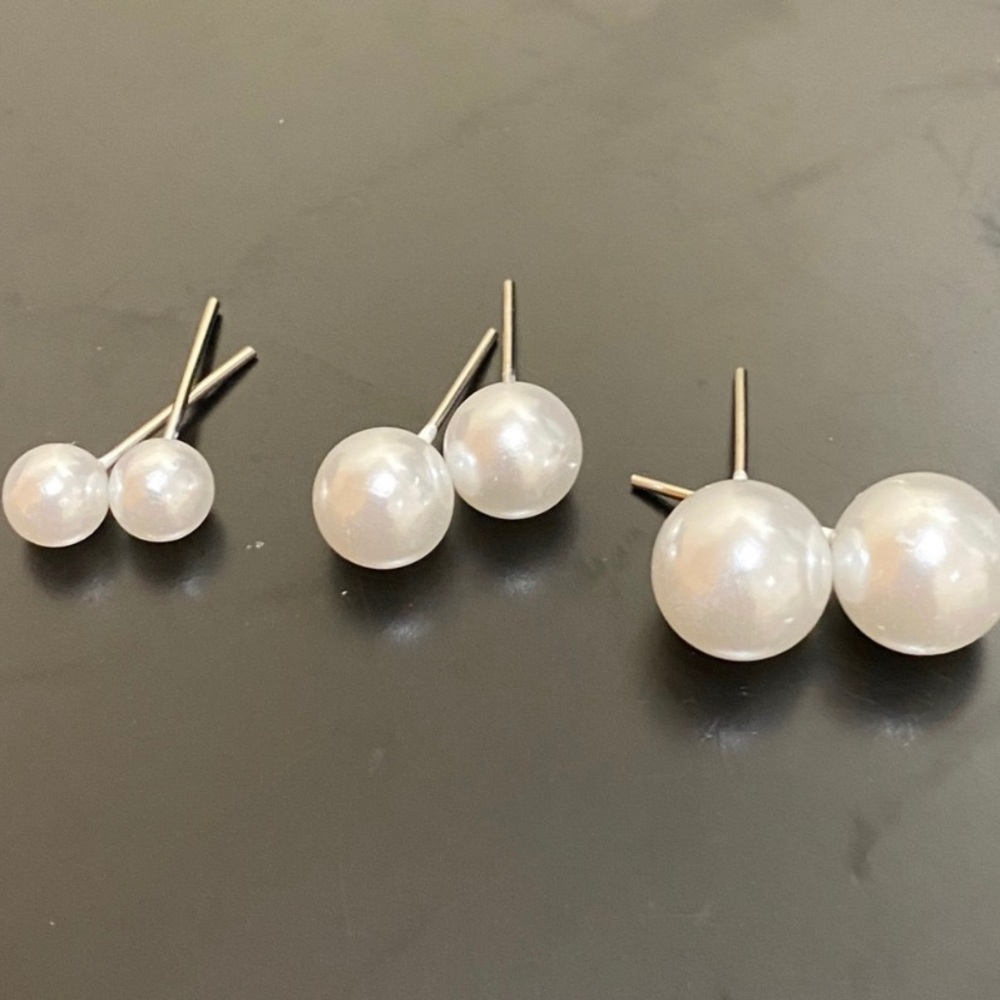 3 pairs | Gorgeous Faux Pearls Earrings Accessories Jewelry
